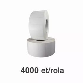 Role etichete de plastic ZINTA albe 72x30mm, 4000 et./rola