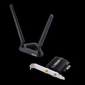 ASUS PCE-AX58BT Wifi AX13000 Bluetooth 5.0 PCIe/mPCIe adapter, IIEEE 802.11 ax, Bluetooth 5.0,  AX3000 enhanced AC performance: 2402Mbps+ 574Mbps Mbps, 2.4 GHz/5 GHz.