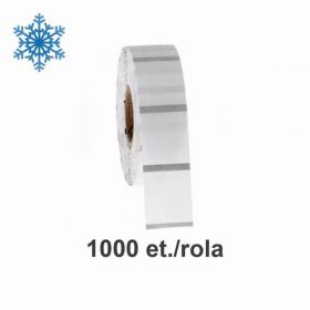 Role etichete de plastic ZINTA transparente 110x50mm, pentru congelate, 1000 et./rola