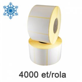 Role etichete semilucioase ZINTA 50x40mm, pentru congelate, 4000 et./rola