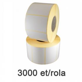 Role etichete semilucioase ZINTA 75x57mm, 3000 et./rola