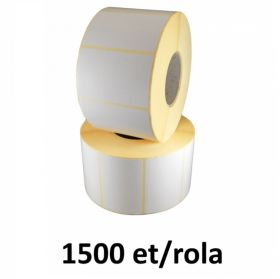 Role etichete semilucioase ZINTA albe 68x25mm, 1500 et./rola