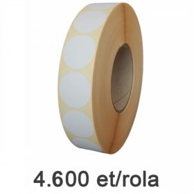 Role etichete semilucioase ZINTA rotunde 30mm, 4600 et./rola