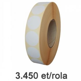 Role etichete semilucioase ZINTA rotunde 40mm, 3450 et./rola
