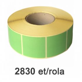 Role etichete semilucioase ZINTA verzi, 50x50mm, 2830 et./rola