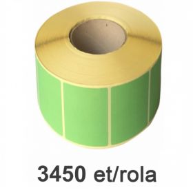 Role etichete semilucioase ZINTA verzi, 80x40mm, 3450 et./rola