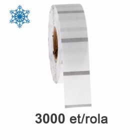 Role etichete de plastic ZINTA transparente 40x95mm, pentru congelate, 3000 et./rola