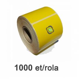 Role etichete termice ZINTA galbene 58x43mm, 1000 et./rola, adeziv removable