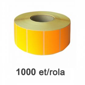Role etichete termice ZINTA portocalii 50x30mm, 1000 et./rola