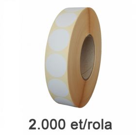 Role etichete termice ZINTA rotunde 76mm, 2000 et./rola