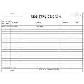Registru de casa A4-100coli/carnet- (capsat stanga)
