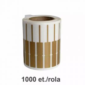 Rola etichete bijuterii 2x22x10mm, aurii, 1000 et./rola
