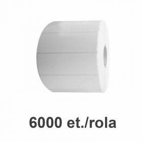 Rola etichete de plastic ZINTA albe 100x23mm, 6000 et./rola