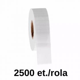 Rola etichete de plastic ZINTA albe 40x16mm, 2500 et./rola