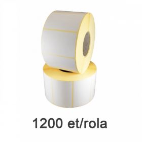 Rola etichete de plastic ZINTA albe 50x40mm, 1200 et./rola