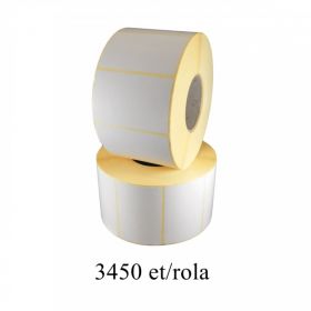 Rola etichete de plastic ZINTA albe 80x50mm, 1000 et./rola