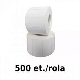 Rola etichete de plastic ZINTA albe 90x50mm, 500 et./rola
