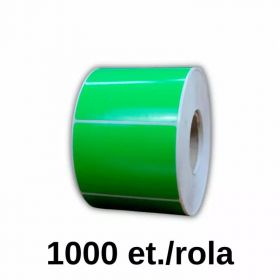 Rola etichete de plastic ZINTA verzi 70x52mm, 1000 et./rola