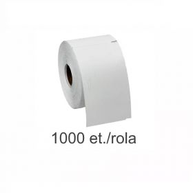 Rola etichete din plastic, fara adeziv ZINTA de raft, 80x101.6mm, 1500 et./rola