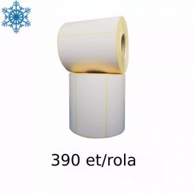 Rola etichete semilucioase ZINTA 100X100mm, pentru congelate, 390 et./rola