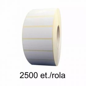 Rola etichete semilucioase ZINTA 80x30mm, fi 76, 2500 et./rola