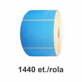 Rola etichete semilucioase ZINTA albastre 100x100mm, 1440 et./rola