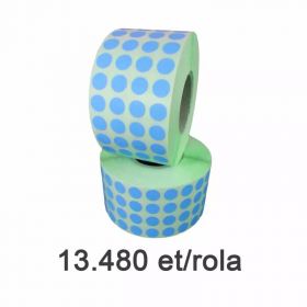 Rola etichete semilucioase ZINTA rotunde, PANTONE 292, 10mm, 13.480 et./rola
