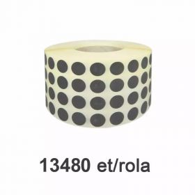 Rola etichete semilucioase ZINTA rotunde, PANTONE 415, 10mm, 13.480 et./rola