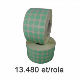 Rola etichete semilucioase ZINTA rotunde, PANTONE 5477, 10mm, 13.480 et./rola