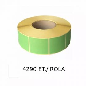 Rola etichete semilucioase ZINTA verzi 50x32mm, 4290 et./rola