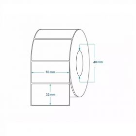 Rola etichete termice ZINTA 50x60mm, tub 76mm, 1000 et./rola