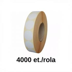 Rola etichete termice ZINTA rotunde 15mm, gap, 4000 et./rola