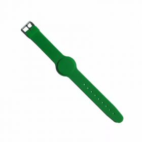 Bratara RFID din silicon, tip ceas, Fudan 1K, verde