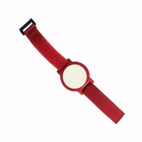 Bratara RFID din velcro, tip ceas, TK4100, rosie
