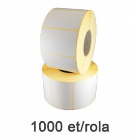 Role etichete de plastic ZINTA albe 50x30mm, 1000 et./rola