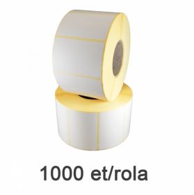 Role etichete de plastic ZINTA albe 55x30mm, 1000 et./rola
