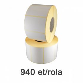 Role etichete de plastic ZINTA albe 80x40mm, 940 et./rola