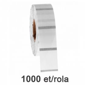 Role etichete de plastic ZINTA transparente 25x13mm, 1000 et./rola
