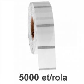 Role etichete de plastic ZINTA transparente 32x25mm, 5000 et./rola
