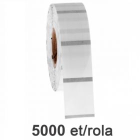 Role etichete de plastic ZINTA transparente 36x23mm, 5000 et./rola