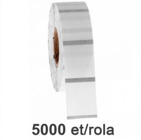 Role etichete de plastic ZINTA transparente 39x29mm, 5000 et./rola