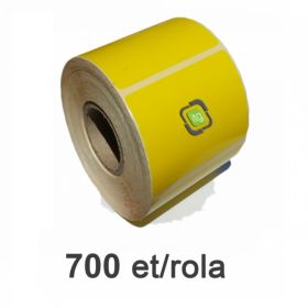 Role etichete semilucioase ZINTA 100x70mm galbene, 700 et./rola