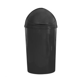 Cos de gunoi Cosmo cu capac glisant, corp negru, 10 litri
