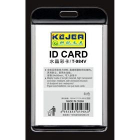 Suport PP-PVC rigid, pentru ID carduri, 128 x 91mm, orizontal, KEJEA - alb
