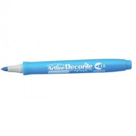 Marker ARTLINE Decorite, varf rotund 1.0mm - albastru metalizat
