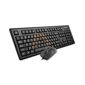 Kit tastatura + mouse A4tech KRS-8572, cu fir, negru, tastatura KRS-85, Mouse OP-720, USB
