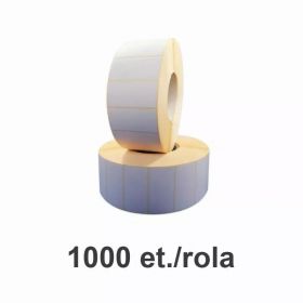 Role etichete semilucioase ZINTA 60x40mm, perfor transversal, 1000 et./rola
