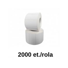 Rola etichete de plastic ZINTA albe 50x25mm, 2000 et./rola