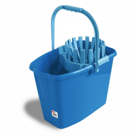 Galeata plastic cu storcator pentru mop, 10 litri, Anna Zaradna - albastra