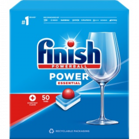 FINISH All-in-one Power Essential, tablete detergent pentru masina de spalat vase, 50buc/cutie